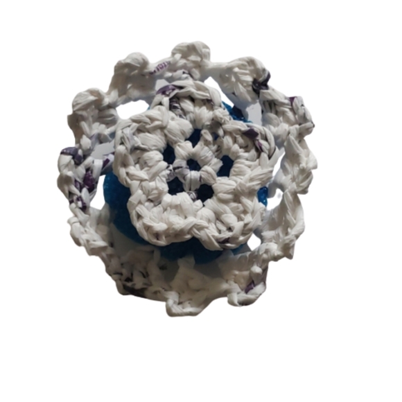 Recycled Crochet Plarn Upcycled Nylon Dish Scrubby - Picture 6 of 6